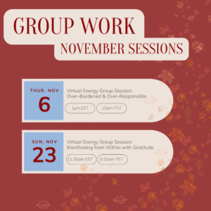 Thursday NOV 6, 2025 Over-Burdened & Over-Responsible